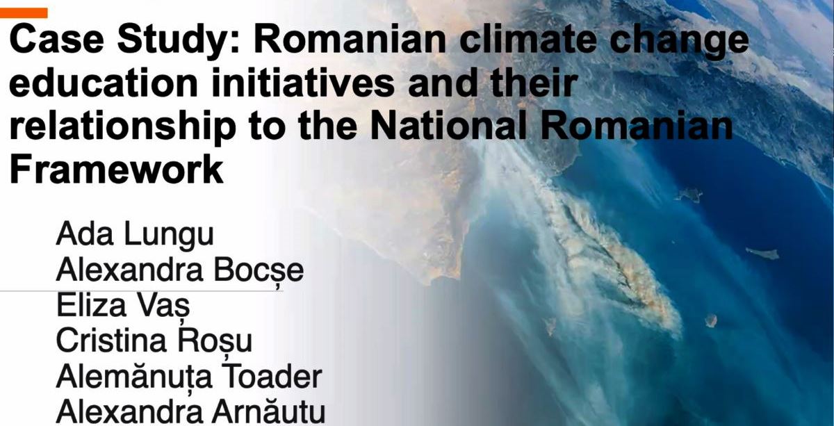Romania as best practices in climate education case study at the Teachers for the Planet March 2023 meeting